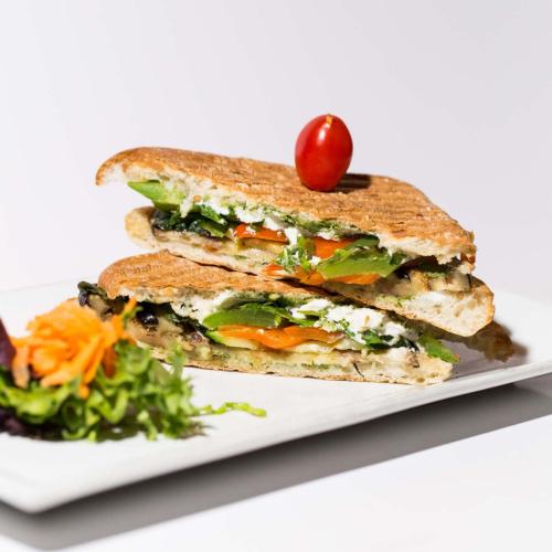 Grilled Vegetables and Goat Cheese Panini